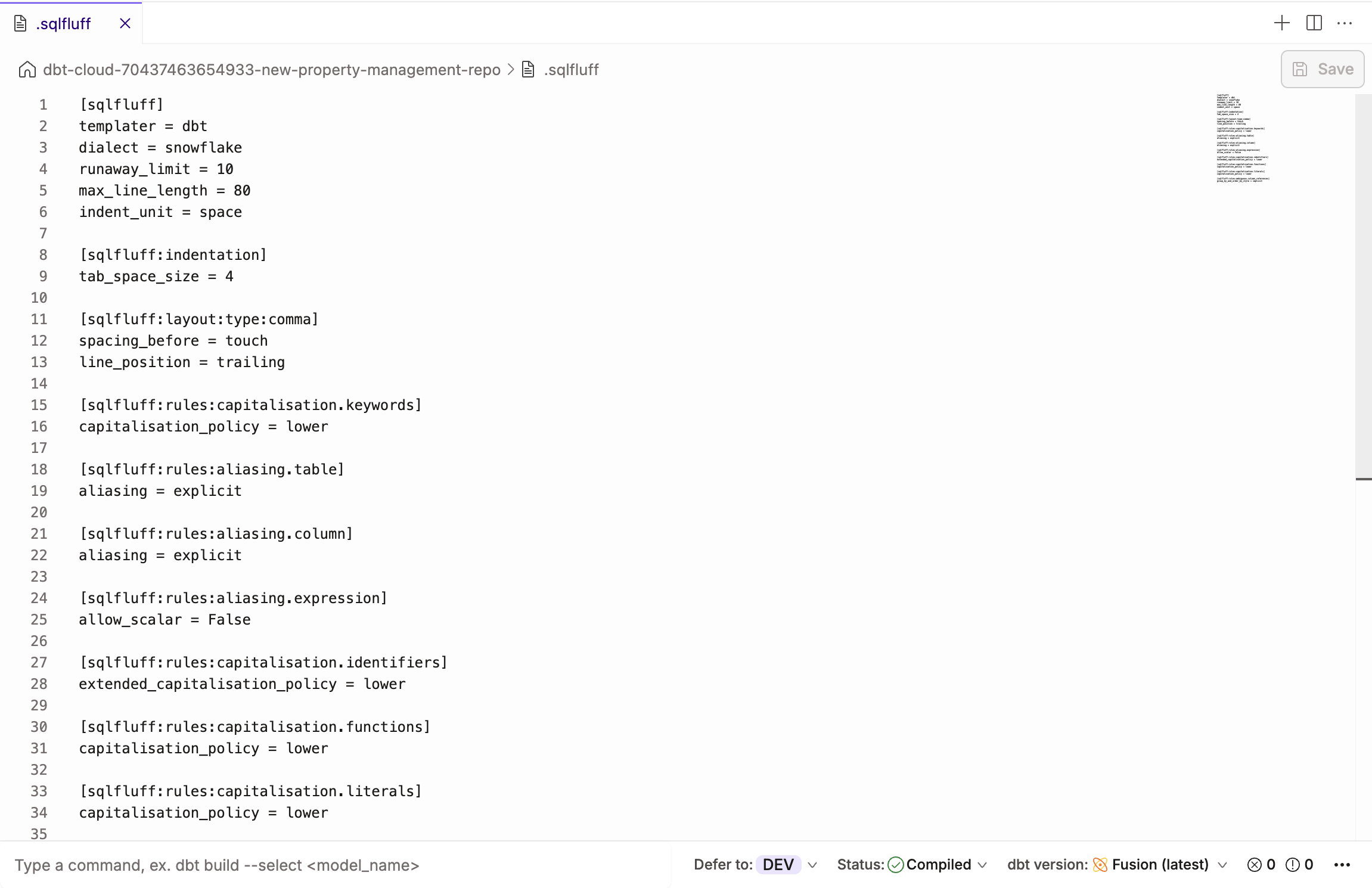 Customize linting by configuring your own linting code rules, including dbtonic linting/styling. Customize linting by configuring your own linting code rules, including dbtonic linting/styling.